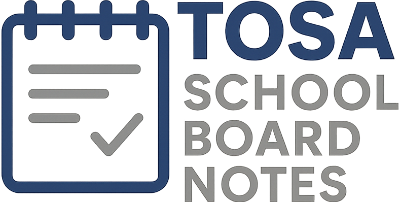 Tosa School Board Notes Logo